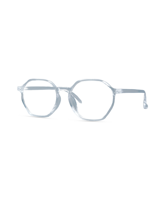 Modern Hexagonal Clear Frame Eyeglasses