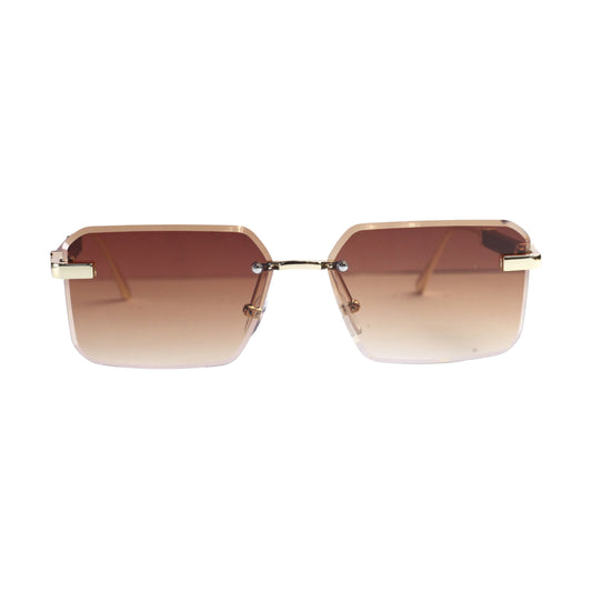 VINTAGE RIMLESS RECTANGLE SUNGLASSES-R-823