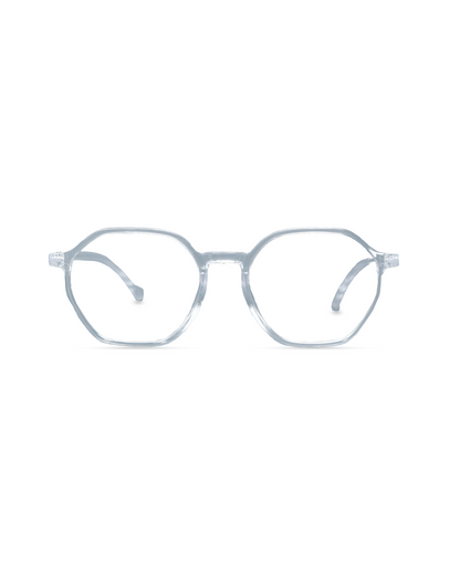 Modern Hexagonal Clear Frame Eyeglasses