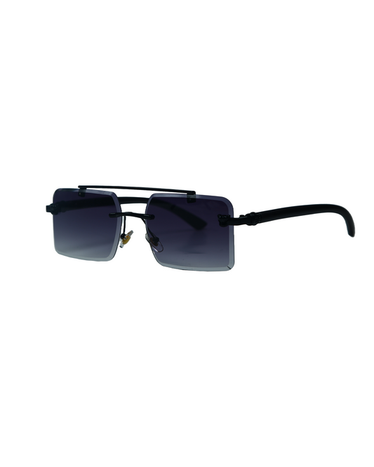 Bold Edge Black Frame Square Sunglasses