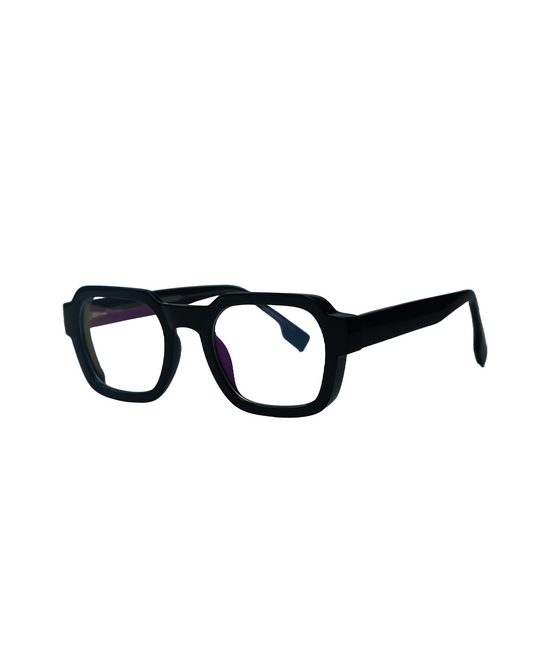 Classic Gloss Black Keyhole Bridge Eyeglasses