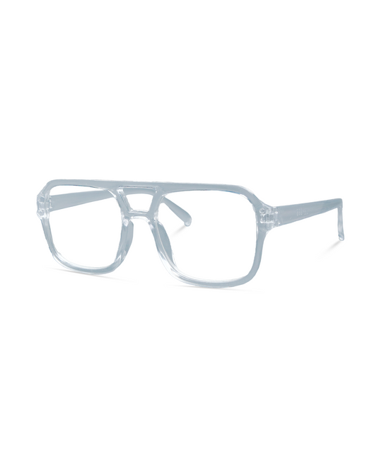 Futurist Clear Double-Bridge Eyeglasses