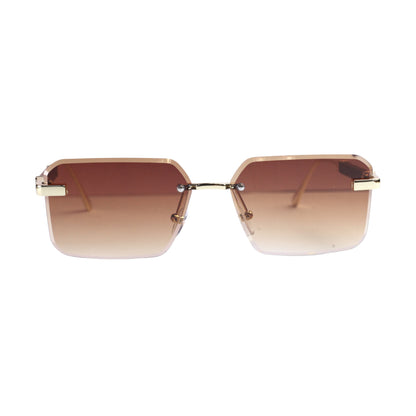 VINTAGE RIMLESS RECTANGLE SUNGLASSES-R-823