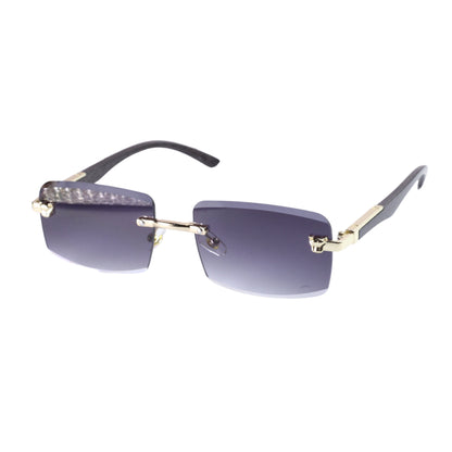 VINTAGE RIMLESS RECTANGLE SUNGLASSES-R-831